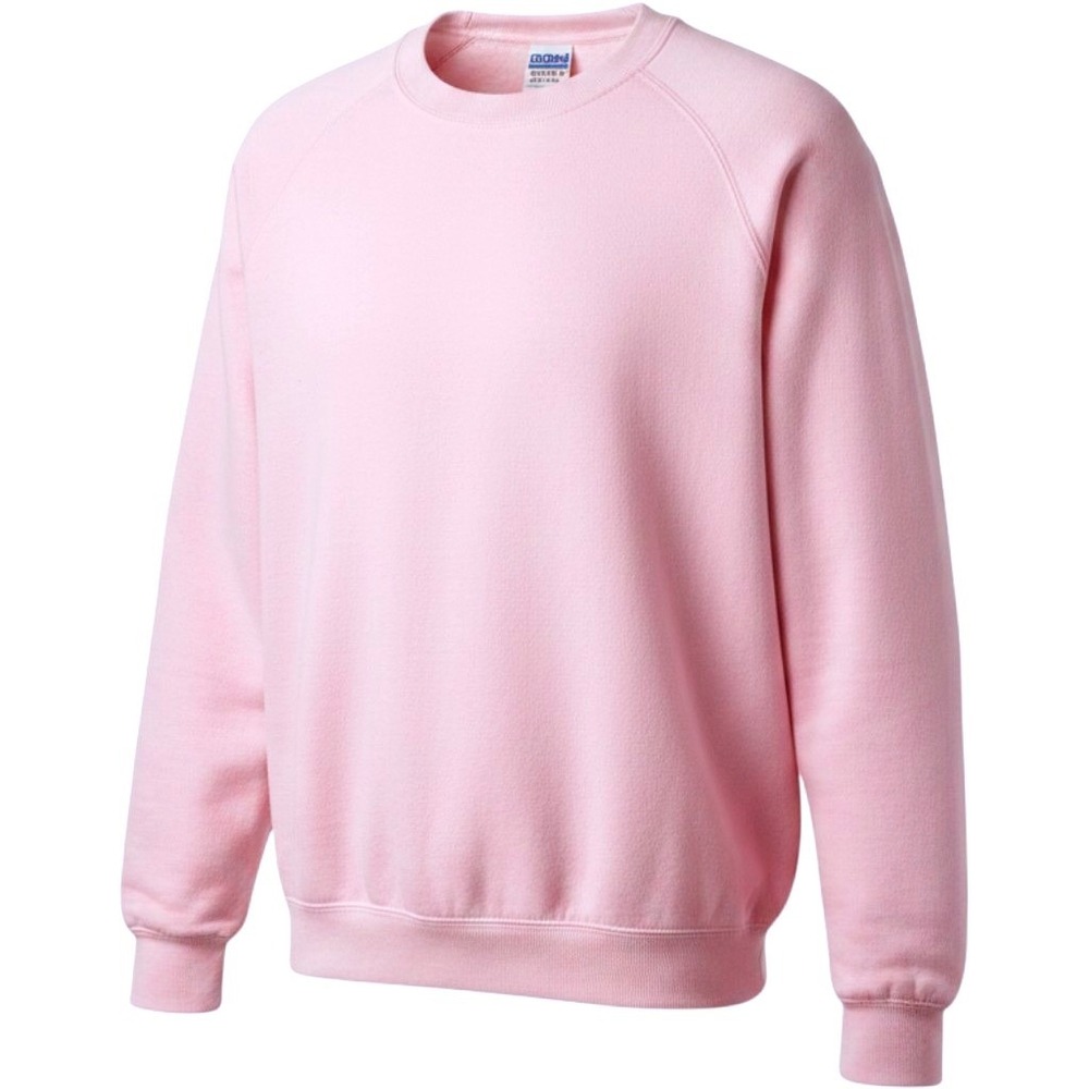 Gildan Sweatshirt Mens Large Pink Heavy Blend Crewneck‎ Pullover Basic Soft Girl